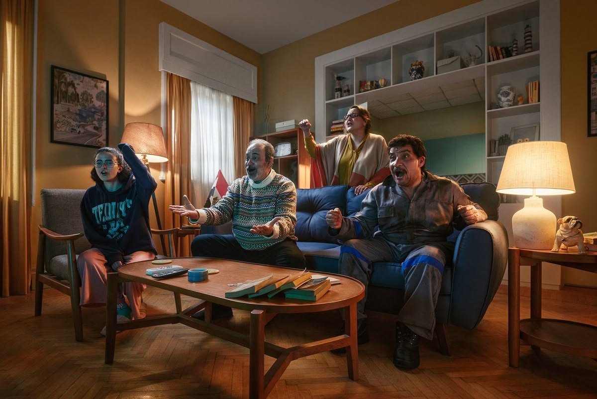 Familie som ser TV hjemme med Smart IPTV Norway